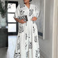 Women's Spring Printing Slim Fit Bodysuit