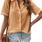 Women's Fashion Casual Button Front Corner Collar Shirt
