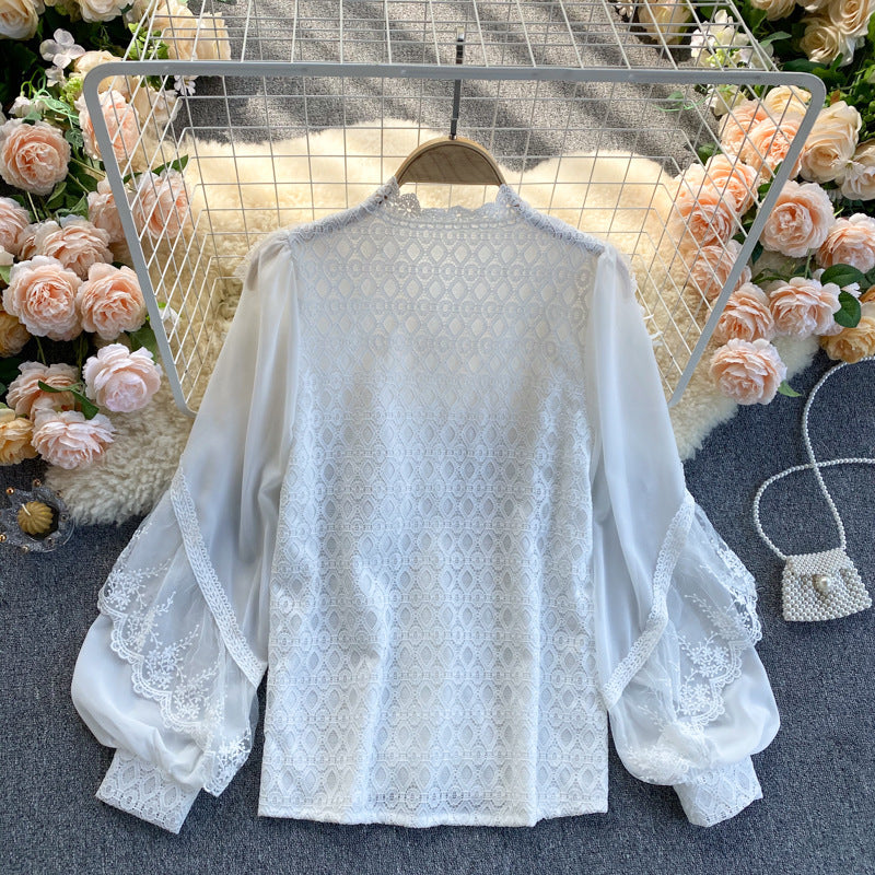 Puff Sleeve Slim All-match Temperament Top