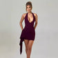 Irregular Sleeveless Dress High-looking Wooden Ear Hip Skirt