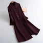 Manteau long en dessous du genou pour femme
