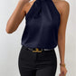 Women's Satin Halter Sleeveless Vest