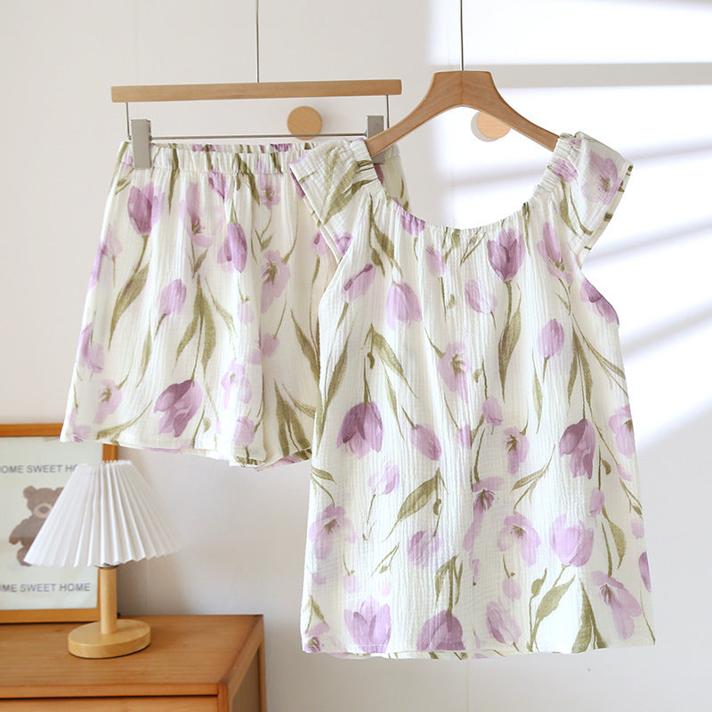 Women's Pajama Suit Simple Comfort Printing Homewear