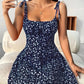 Summer French Floral Strap Dress Skirt