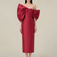 Bow French Elegant High Waist Dress
