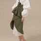Shirt dress irregular high waist skirt