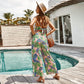 Printed halter jumpsuit