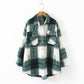 Loose check shirt with chest pocket