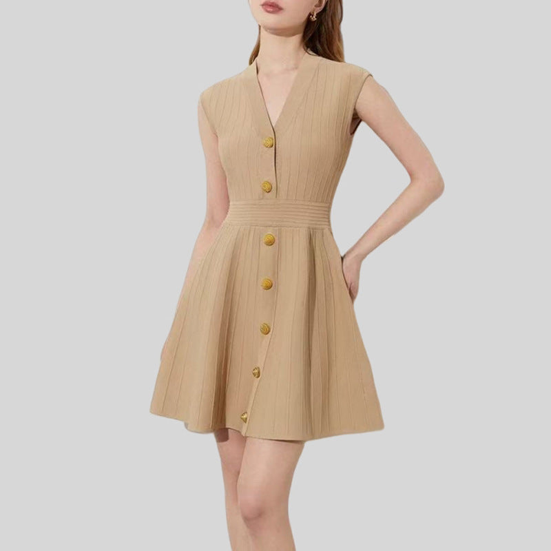 Summer Ribbed Mini Skirt Figure-flattering Bodycon Dress