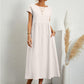 European And American Solid Color Sleeveless Loose Cotton Linen Pocket Dress