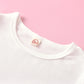 Round Neck Mesh Dot Sleeve Top Hole Jeans Children's Wear