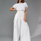 European And American One-piece Sequin Fashion Short Sleeve Casual Jumpsuit Trousers