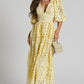 Women's Hollow Out V-neck Lace Embroidery Dress