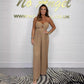 Tube Top Solid Color Pleated Jumpsuit Sleeveless Leotard