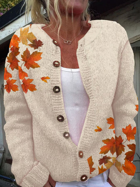 Cardigan tricoté imprimé numérique 3D, manteau, imitation pull, vêtements pour femmes