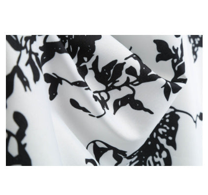 Retro Sleeveless Halterneck Printed Dress Women
