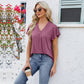 Fashion Short Sleeve T-shirt Top For Women