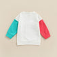 Children's Contrast Panel Long Sleeve T-Shirt Rainbow Top