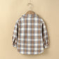 Version Mode Petite Chemise À Carreaux Pour Enfants À La Mode Style Étranger Simple Boutonnage Décontracté