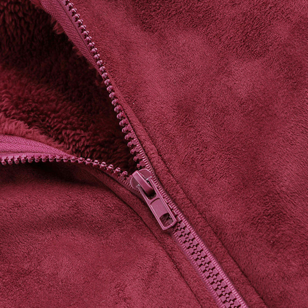 Manteau d'hiver chaud à capuche en peluche