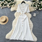 Women's French-style Single-breasted Knitted Dress Sweater