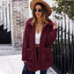 Manteau long en fourrure Manteau d'hiver en polaire double face à manches longues