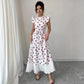 Elegant Butterfly Print Dress For Women