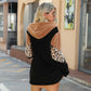 Women's Long-sleeved Hooded Leopard Print Double-sided Fleece Jacket