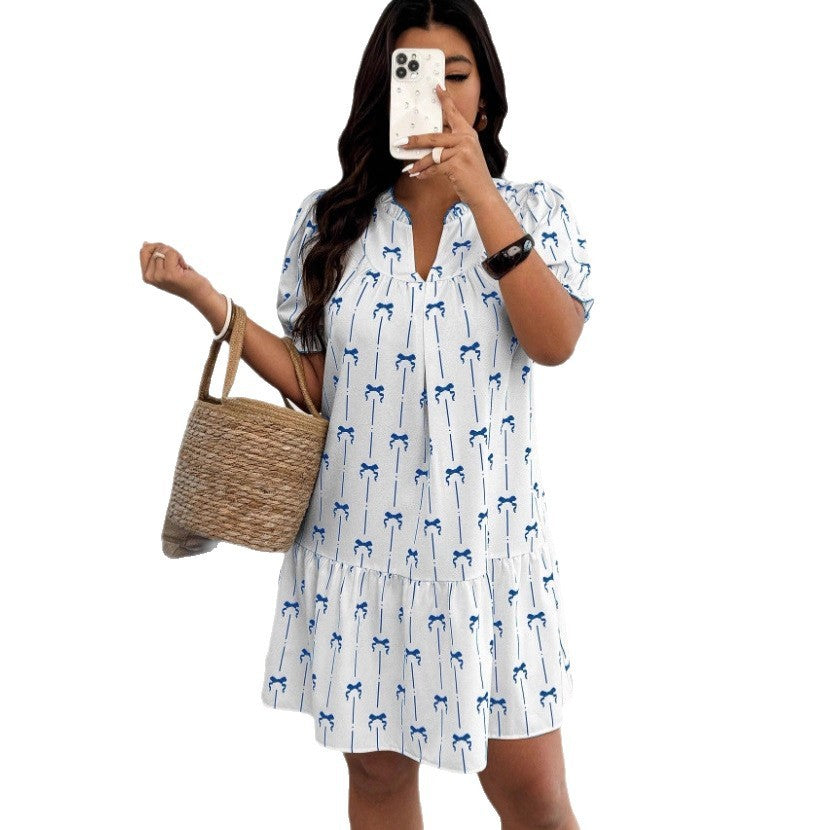 Women's Printed Plus-size Casual Dress