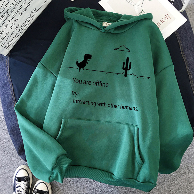 Women's Retro Dinosaur Fashion Casual Sweater