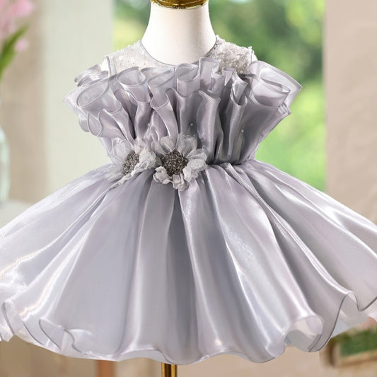 Light Luxury Minority High-end Girls' Birthday Banquet Ten-year-old Princess Dress Western Style