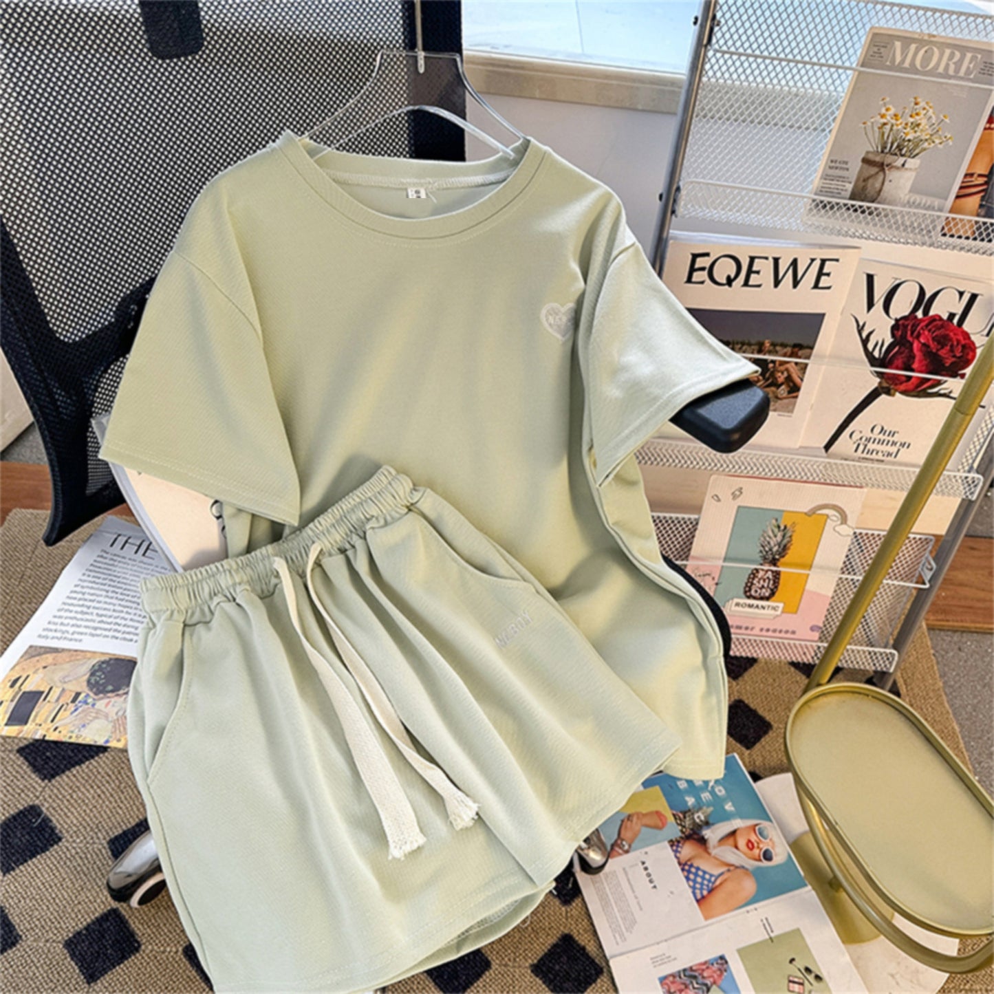 Women's Summer Short-sleeve Pants Set