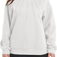 Pull ample et décontracté à col rond et plissé pour femme