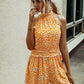 Floral halter strapless women's jumpsuit