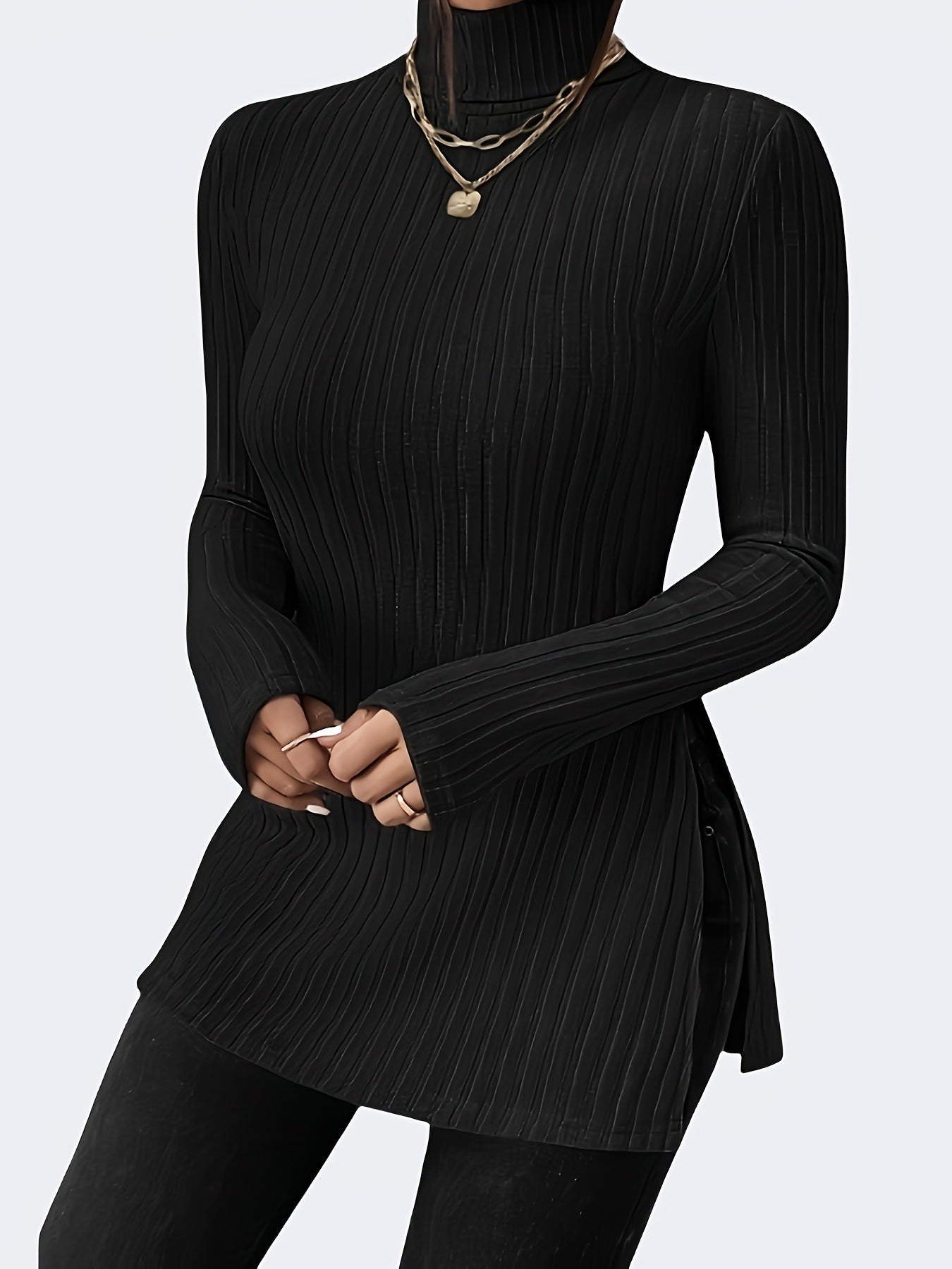 Women's Fashionable Striped Mid-length Top