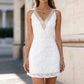 Womens Lace-Trimmed Patchwork Dress