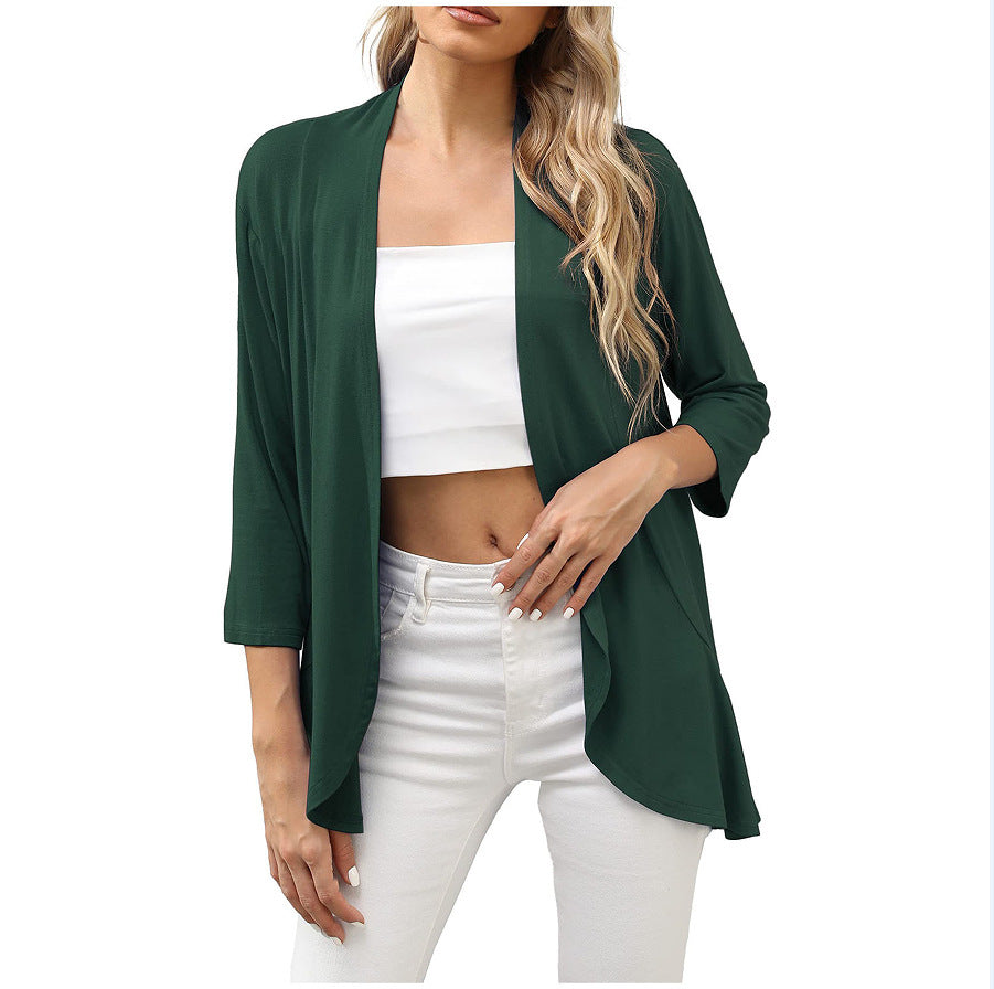 European And American Leisure Printed Knitted Cardigan