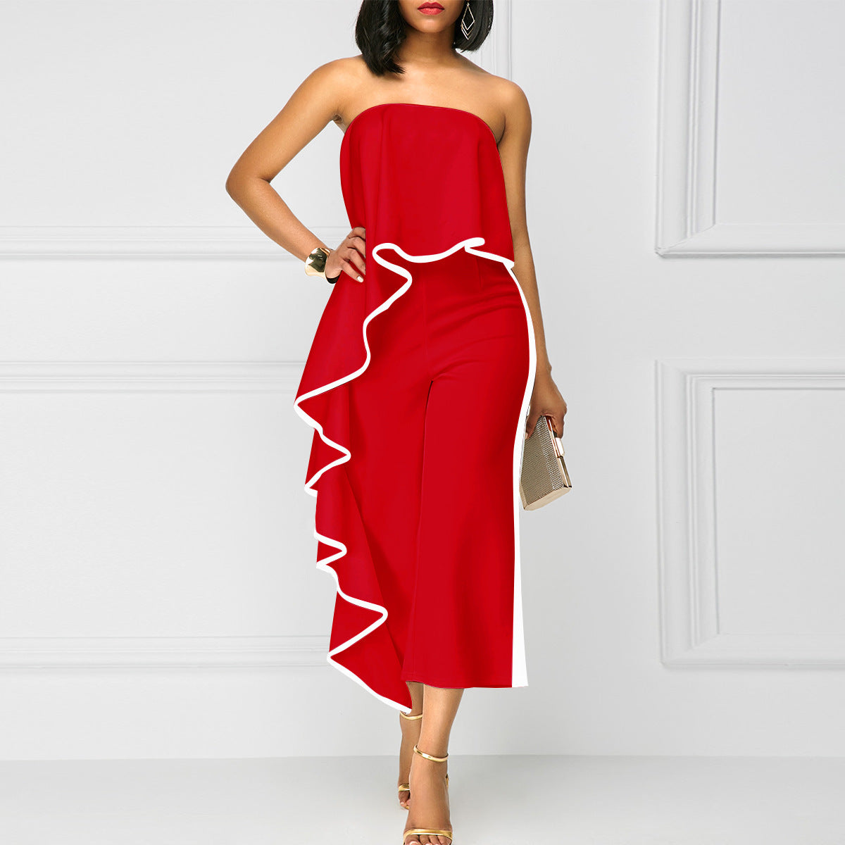 Pantalon large à une épaule