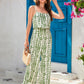 Summer Rayon Printed High Waist Camisole Wide Leg Pants Sanya Beach Vacation Women's Jumpsuit