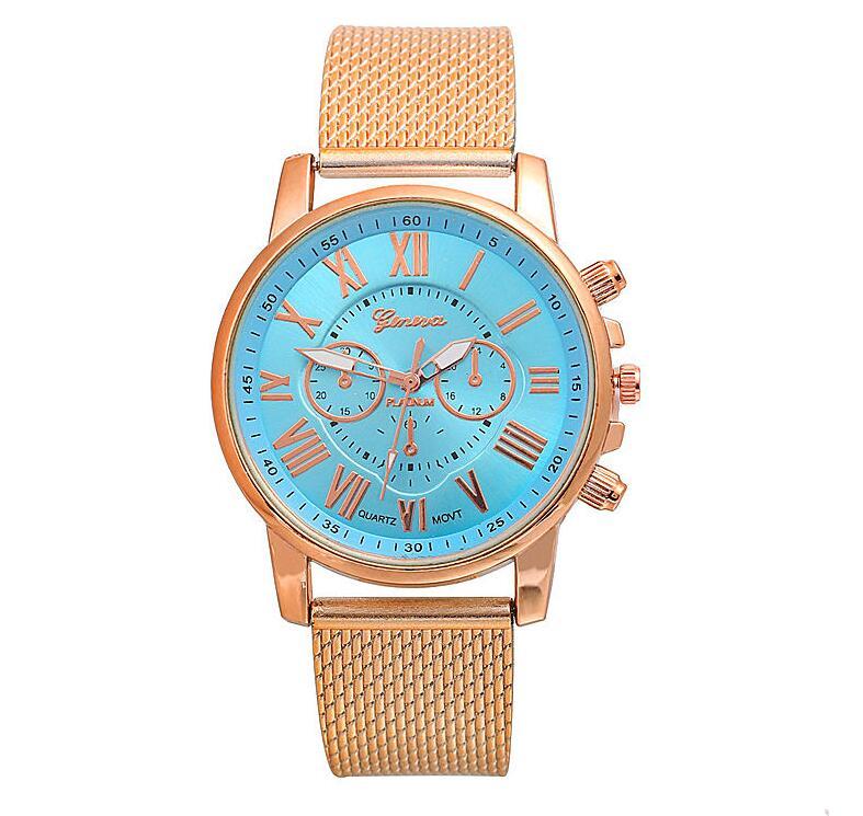 PVC multi-color face bracelet watch Roman digital face quartz watch WISH sale ladies Geneva watch
