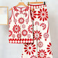 Womens Sleeveless Irregular Tank Top And Pants Fashionable Printed Two-Piece Set