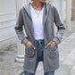 Mid-length hooded trench coat