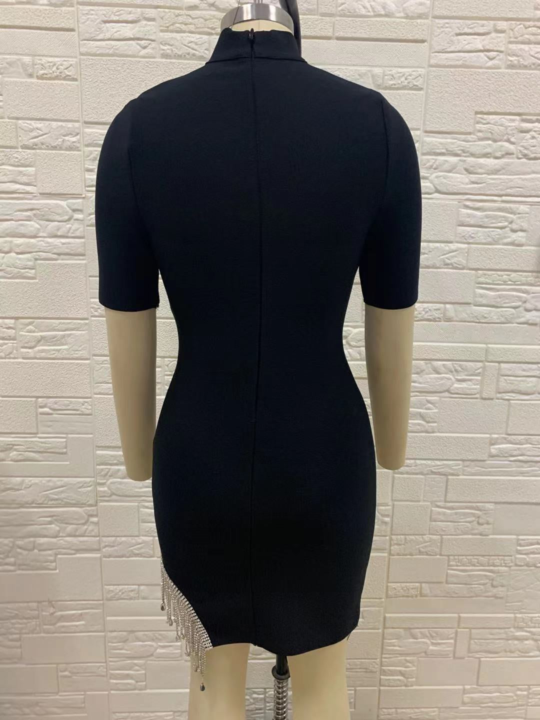 Robe fendue élégante jupe courte fête