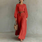 Elegant Long-sleeve Button-up Dressbestseller