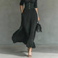 Solid Color Pleated Waist Tight Elegant Dress For Women