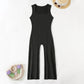 Solid Color Square Collar Vest Seamless Yoga Exercise Flared Pants