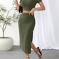 Costume femme taille haute slim fit sur le côté
