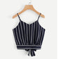 Women's Summer New V-neck Striped Strap Sling Top