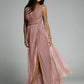 Robe de soirée sexy sans manches à col en V pour femme