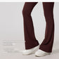 Pantalon à pattes d'éléphant intégrées à bretelles pour femme